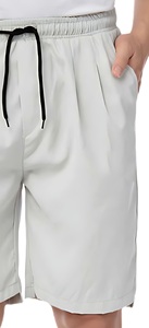 Pantalones cortos de verano transpirables para hombre, cintura elástica personalizada, patrón sólido moderno, estilo informal, tejido no tejido, técnicas teñidas lisas - Product Image 4