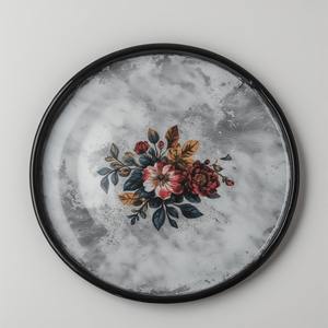 Midnight Bronze Resin Charger Plate Showcasing Deep Metallic <b>Shades</b> And Rich Marble Texture For Grand Festive Tables - Product Image 3