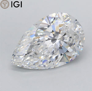 เพชร2.00กะรัตรูปทรงลูกแพร์เพชรที่ปลูกในห้องปฏิบัติการ VVS2 10.48มม. กระบวนการ CVD ได้รับการรับรองจาก IGI เพชรหลวม - Product Image 1