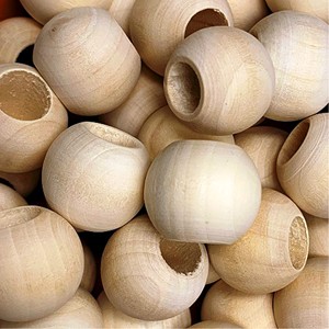 ลูกปัดไม้สีฟ้าลูกปัดทำจากไม้รูปทรงและขนาดผลิตด้วยมือผลิตจากไม้สีฟ้า - Product Image 4