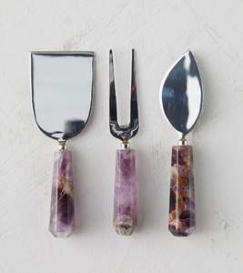 Ensemble élégant de spatules à fromage et à beurre en métal argenté avec manche en bois, ustensiles de cuisine pour la maison et les restaurants, outils à fromage - Product Image 5