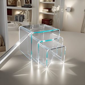 Estante escalonado de soporte de exhibición de acrílico de varios niveles personalizado para joyería al por menor, cosméticos, Figuritas y coleccionables - Product Image 3