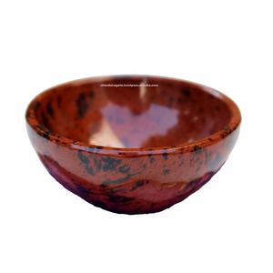 Material de piedras preciosas de alta calidad, cuenco de obsidiana de caoba, producto de piedra Natural, cuenco de cristal curativo de piedras preciosas para Decoración - Product Image 1