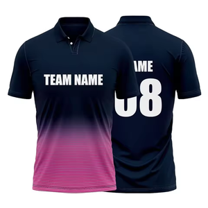 T-shirt de cricket personnalisé de haute qualité pour hommes, manches courtes, nouveau design, taille ajustée, sublimation, polo de sport, équipe de cricket - Product Image 4