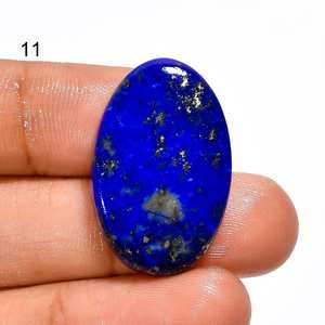 Piedras preciosas de cabujón Natural de lapislázuli, piedras sueltas genuinas pulidas a mano, piedras preciosas de alta calidad para hacer joyas, uso al por mayor - Product Image 2