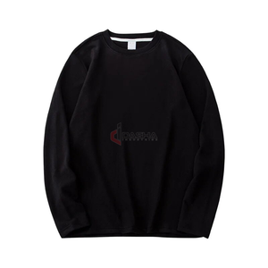 เสื้อยืดผ้าฝ้ายแขนยาวทรงหลวมสีทึบดีไซน์ว่างเปล่าทรงหลวมใส่พอดีตัวสินค้าจากโรงงานโดยตรง - Product Image 6