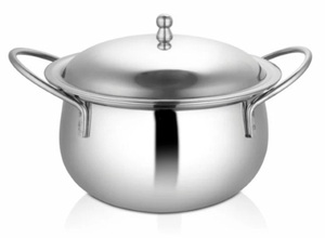 Cazuela de lujo de acero inoxidable de alta calidad con tapa y asas disponibles con espejo pulido de alta gama en diferentes capacidades - Product Image 5