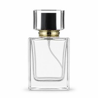 Nouveau flacon de parfum en verre RENBANG, luxe, transparent, carré, 100 ml, vaporisateur à pompe, impression personnalisée, stock XF-10
