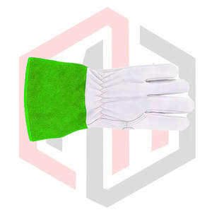 Gants de travail en cuir de vachette de qualité supérieure avec manchette de sécurité étendue - Product Image 4