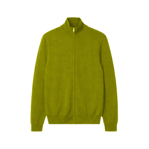 Cardigan à col roulé pour homme, 100% coton, tricot, fermeture éclair intégrale, respirant, anti-boulochage, anti-froissement, séchage rapide, automne-hiver - Product Image 4