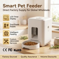 Distributeur de nourriture intelligent pour animaux de compagnie, 2L, petit format, programmable, vente en gros, directement du fabricant
