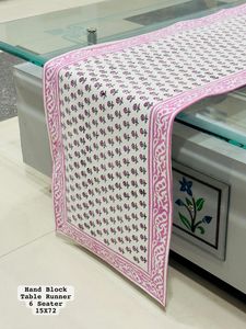 ผ้าปูโต๊ะผ้าฝ้ายพิมพ์ลายบล็อกทำด้วยมือสำหรับบ้าน - Product Image 5