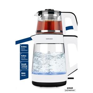 Çınar bianco tedesco Schott macchina da tè in vetro con grande teiera a camera e bollitore con luce a LED - Product Image 2
