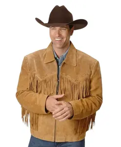 Высококачественная одежда, ковбойские мужские куртки из чистой кожи с бахромой на заказ