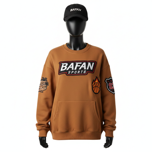 เสื้อสเวตเชิ้ตผู้หญิง ผ้าคอตตอนผสมโพลีเอสเตอร์เนื้อหนา สำหรับฤดูหนาว สีน้ำตาล ปักโลโก้ ระบายอากาศได้ดี - Product Image 6