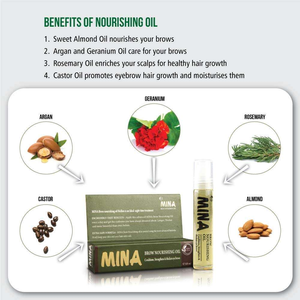 GMP Certified 100% Natural Brow Nourishing Oil <b>Professional</b> Tint <b>Kit</b> Light Brown Henna Tint Serum for Eyebrow Growth 10ml Herbal - Product Image 6