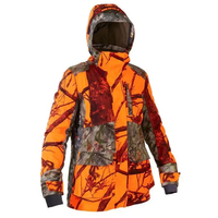 Veste safari en toile marron pour homme avec capuche, fermeture à boutons, résistante à l'eau, pour la chasse en plein air, à porter en automne