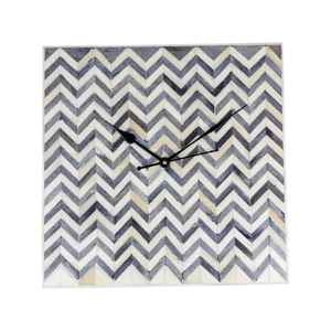 Luxury Single <b>Face</b> Metal Wall Clock <b>Art</b> Bone Inlay Design Custom Logo New Home Fashion Quartz Square Box Living Room Decor - Product Image 3