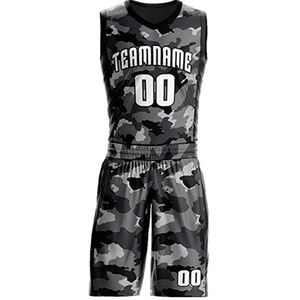 Maillot de basket-ball unisexe de haute qualité pour hommes, taille personnalisable, logo brodé, nom, design de sublimation noir, vente en gros VERITAS - Product Image 2