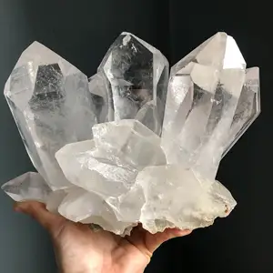 出售水晶白色透明石英簇