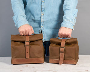 Sac à déjeuner isotherme en toile de cuir écologique durable réutilisable portable pour le travail au bureau et l'école LCLB-0017 - Product Image 6