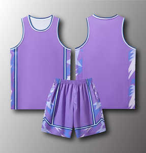 Uniforme de basket-ball personnalisé avec logo, numéro d'équipe, club, imprimé lumineux, antibactérien, sans manches, 100% polyester - Product Image 5