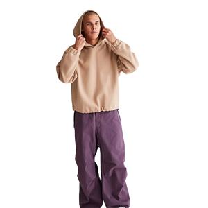 Ensemble sweat à capuche et pantalon en molleton thermique tricoté 100 % coton écologique pour homme grande taille, anti-rétrécissement, idéal pour l'hiver - Product Image 3