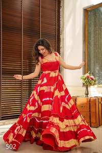 Último Diseño de Vestido de Rayón Pesado con Estampado Digital y Trabajo de Espejo para Mujer, Ideal para Bodas y Festividades - FATEMA FASHION - Product Image 4