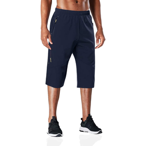 กางเกงกีฬาสามไตรมาสสำหรับฟิตเนสกางเกงบุด้านในกางเกงขาสั้นแห้งเร็วมีกระเป๋าด้านข้าง - Product Image 3