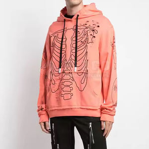 Mode tenue à la mode nouveau design à manches longues hommes à capuche en détresse Slim Fit solide couleur unie hommes sweats à capuche en détresse - Product Image 3