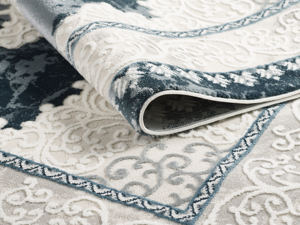 Alfombra turca de lujo hecha a máquina, Inci Diamond Blue Premium para sala de estar, del fabricante de Gaziantep. - Product Image 2