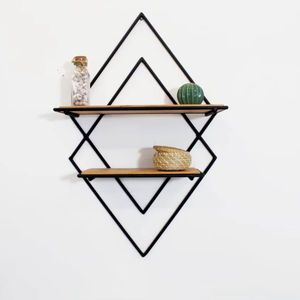 New And Trending Design Luxury Iron Wall Hanging <b>Shelves</b> For High End Home Decor Creating Wall <b>Storage</b> And Visual Interest - Product Image 1