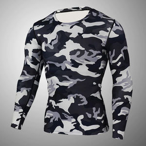 Vente directe d'usine Chemise MMA Rash Guard à manches longues pour hommes Conception de sublimation par compression SPF Caractéristique respirante - Product Image 6