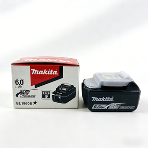 Makita BL1860B 18V LXT 6.0Ah Baterai Lithium-Ion Kapasitas Tinggi untuk Perkakas Tanpa Kabel, Daya Tahan Lama, Tersedia - Product Image 1