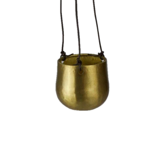 Jardinière suspendue de conception classique faite à la main personnalisée nouveauté jardinières suspendues en métal en aluminium couleur or en laiton - Product Image 1