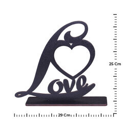 Siyah ahşap Love çerçeve 29x25ซม - Product Image 2