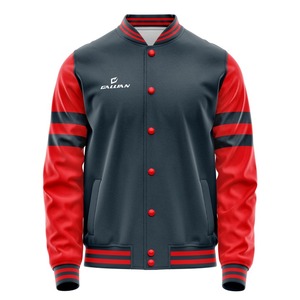 Veste universitaire en laine d'hiver personnalisée col montant imperméable respirant séchage rapide coupe ample haute rue chenille brodée - Product Image 2
