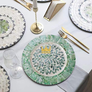 Nacre Chargeur Assiette Top Vente Napperon Luxueux Fait Main Servir Table Décorative du Vietnam - Product Image 5