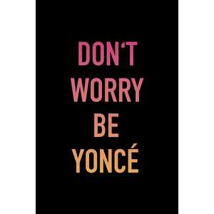 Impresión Artística de Yonc, Decoración de Pared con la Frase 'Don't Worry Be Happy' - Product Image 1