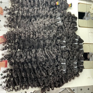 Extensions de cheveux humains Remy, tissage de cheveux naturels afro crépus bouclés texturés pour usage en salon - Product Image 5