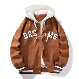 Hip Hop Style Baseball <b>Jacket</b> <b>Men</b> Casual Bomber Coat <b>Letter</b> Embroidery Harajuku Autumn - Product Image 5