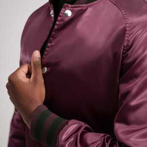 Nueva chaqueta universitaria de poliéster con logotipo personalizado a la moda para hombre, tipo de cierre, bolsillos con botones, chaqueta universitaria de bombardero de béisbol Letterman - Product Image 3