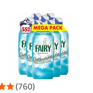 Suavizante de Telas Fairy Outdoorable, 552 Lavados (8x69), Fórmula Ultra Concentrada Para Piel Sensible, Dermatológicamente Probado - Product Image 1