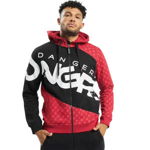 Men Color Block <b>Zip</b> <b>Up</b> <b>Hoodie</b> with <b>Graphic</b> Print Streetwear Style Casual Long Sleeve Hooded Sweatshirt for Autumn Winter Fashion - Product Image 1