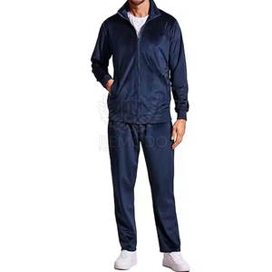 Ensemble de survêtements en velours pour hommes en peluche douce Vêtements de maison décontractés Ensemble de deux pièces Fabricant de survêtement en velours pour hommes - Product Image 1