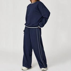 Trajes deportivos de entrenamiento de gimnasio con estampado de 2 uds para mujer, ropa deportiva transpirable para correr, chándales de invierno para Yoga femenino - Product Image 2