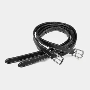 Estribos Clásicos de Cuero Genuino con Piel de Becerro y Material de Nailon, con Cierre de Hebilla para Montar a Caballo - Product Image 2
