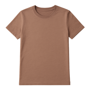 T-shirt à manches courtes col rond pour femme en coton biologique de luxe 100% pré-rétréci certifié GOTS, coupe classique douce et premium - Product Image 1