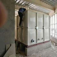 Réservoir d'eau modulaire enterré en PRV/GRP, panneaux boulonnés en fibre de verre, structure anti-fuite