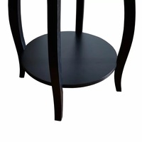 Table basse en bois massif à deux niveaux de qualité supérieure fabriquée en Inde de haute qualité avec coin noir avec logo personnalisé pour la décoration de la maison